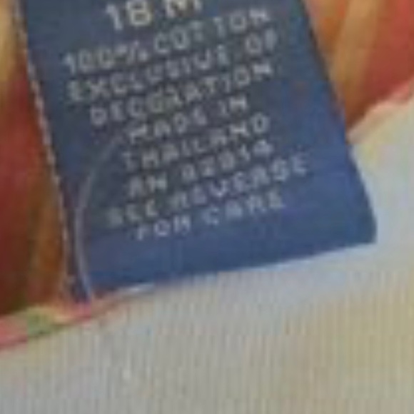 Vintage Baby crew Baby Girl summer dress, 18M, Watermelon embroidered striped - Picture 4 of 7